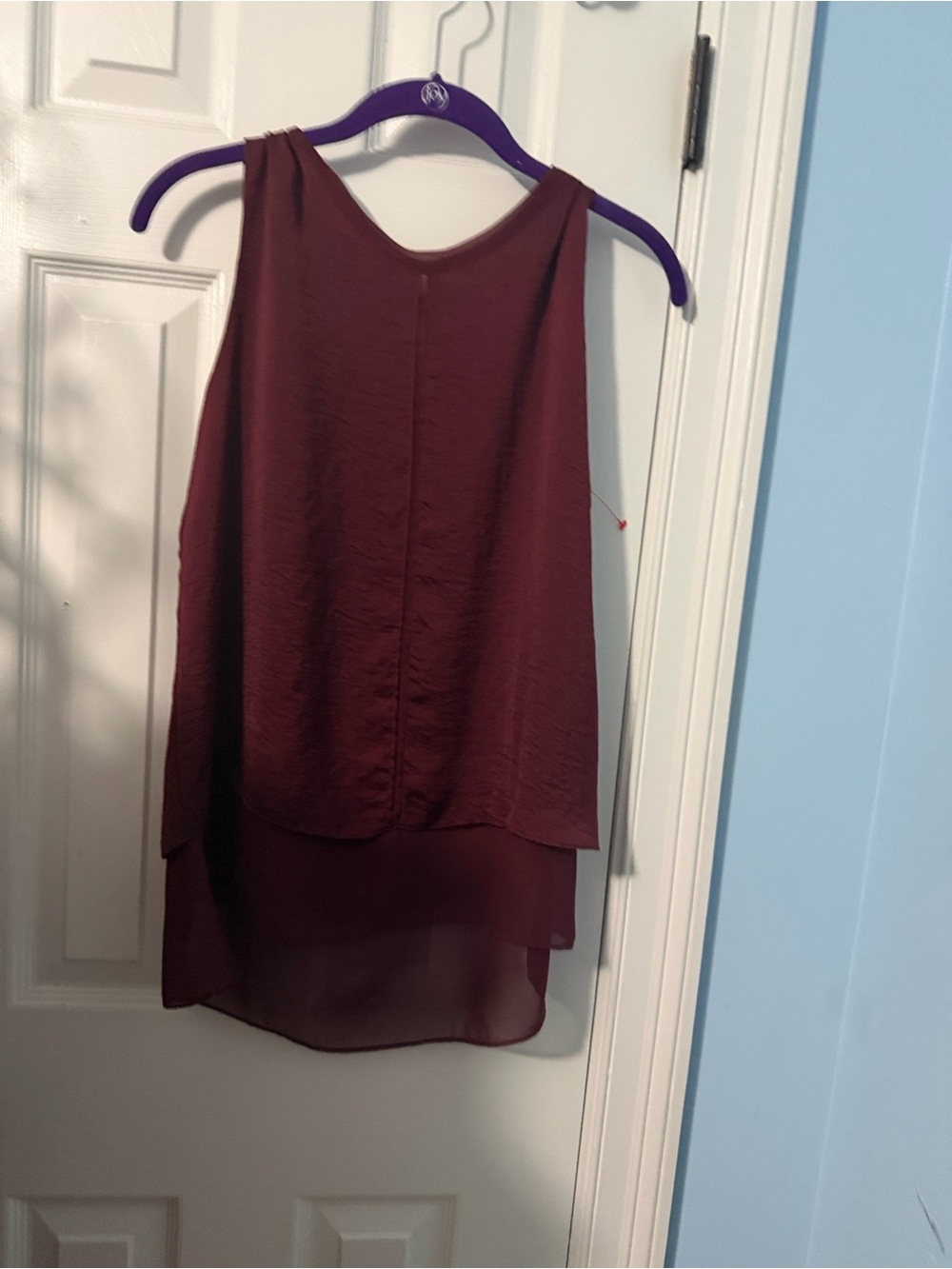 Violet & Claire Layered Sleeveless Camisole - Burgundy